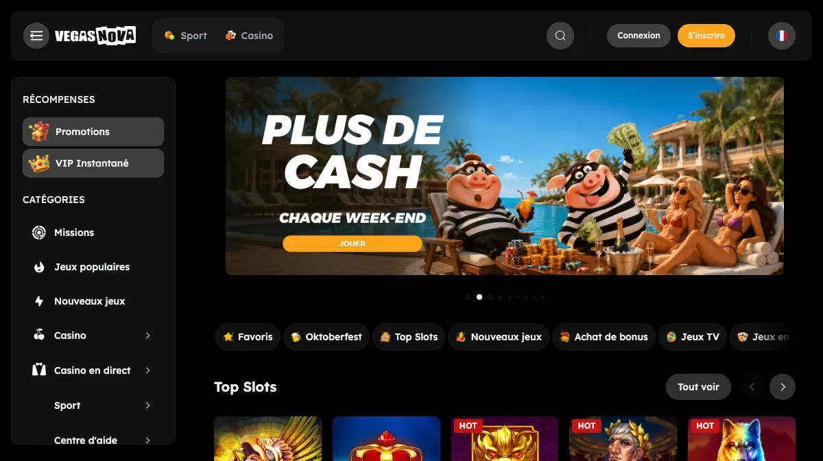 Aperçu du site VegasNova